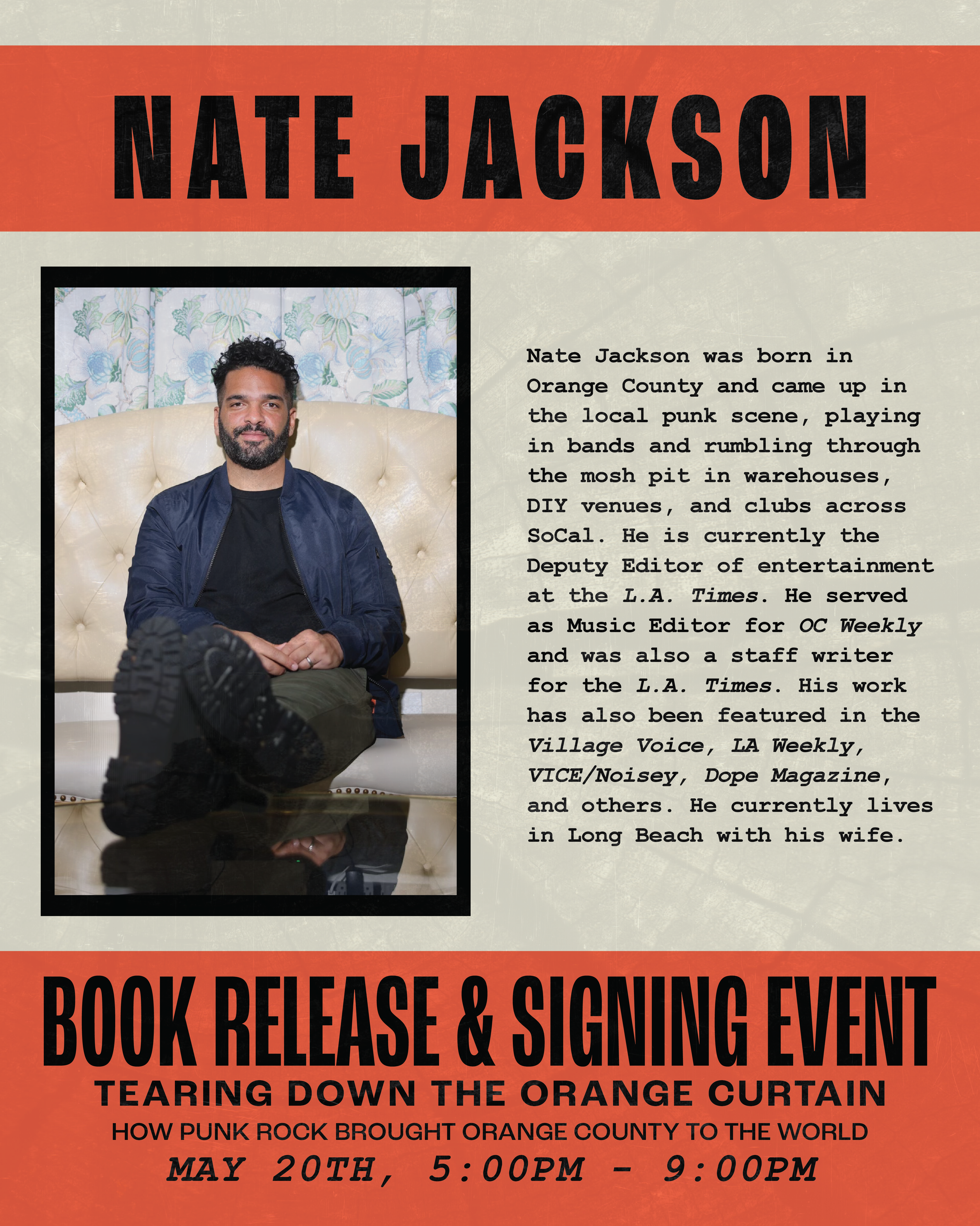 Book Release & Panel Event for "Tearing Down the Orange Curtain: How Punk Rock Brought Orange County to the World"