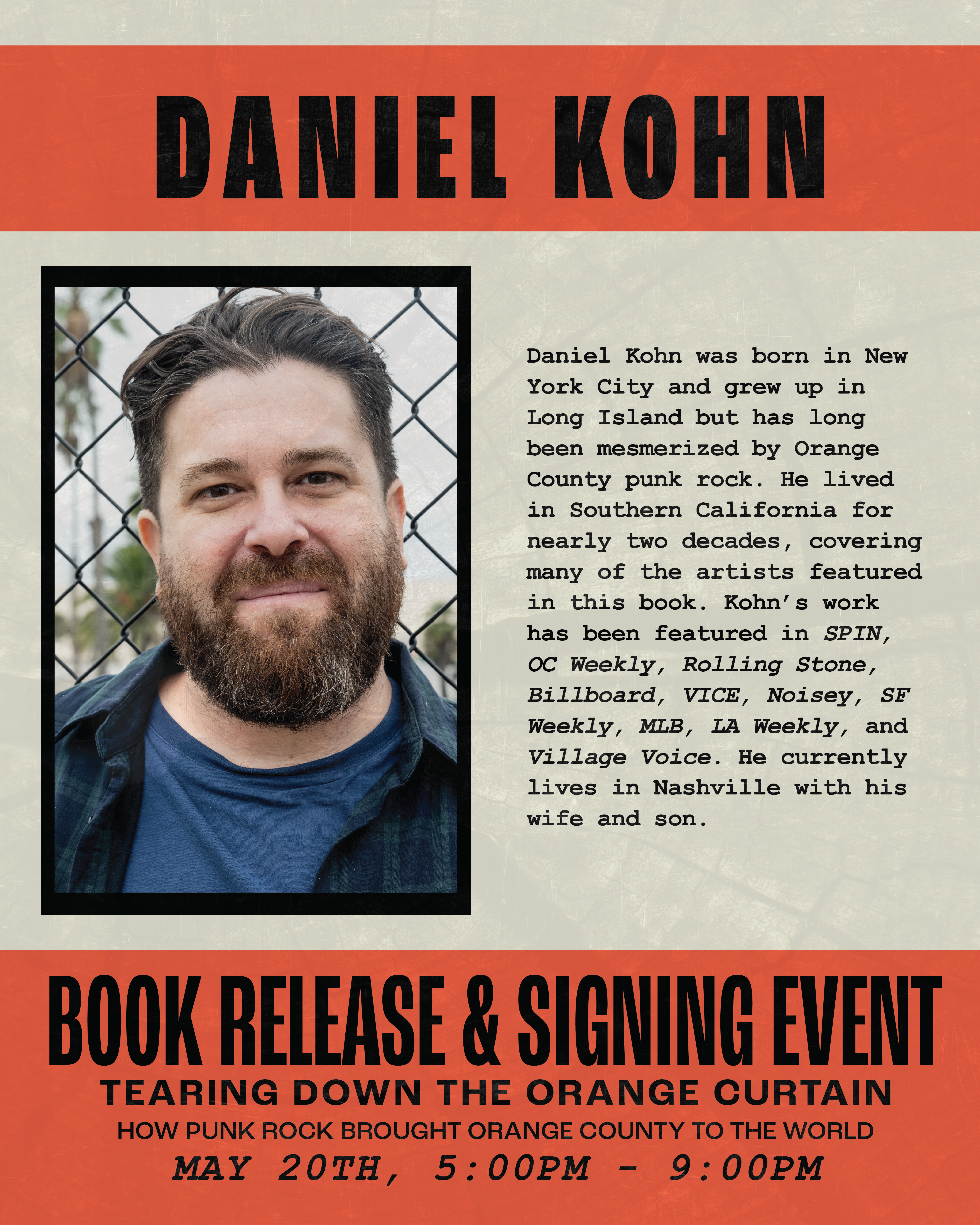 Book Release & Panel Event for "Tearing Down the Orange Curtain: How Punk Rock Brought Orange County to the World"