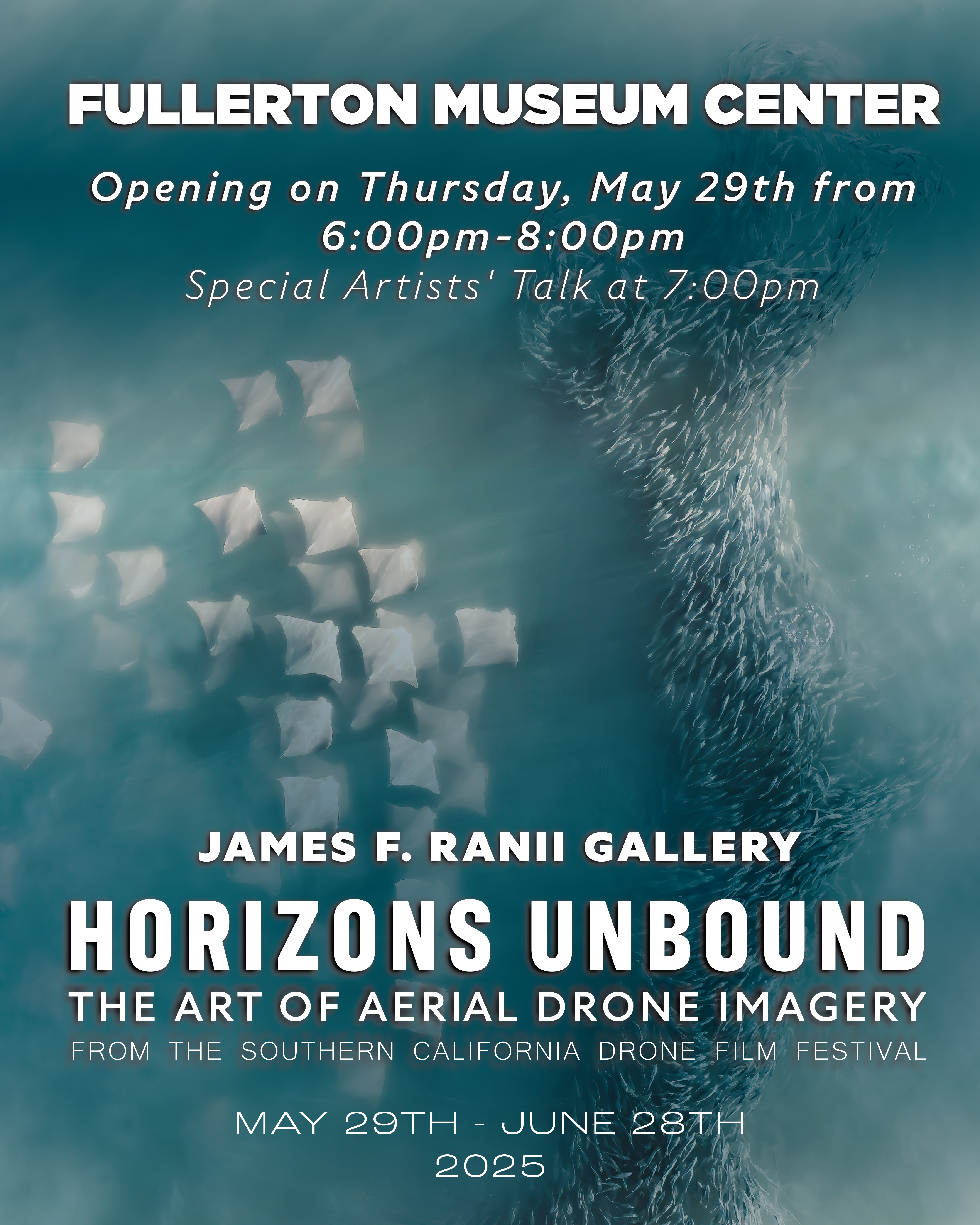 James F. Ranii Foyer Gallery: Horizons Unbound: The Art of Aerial Drone Imagery from the Southern California Drone Film Festival