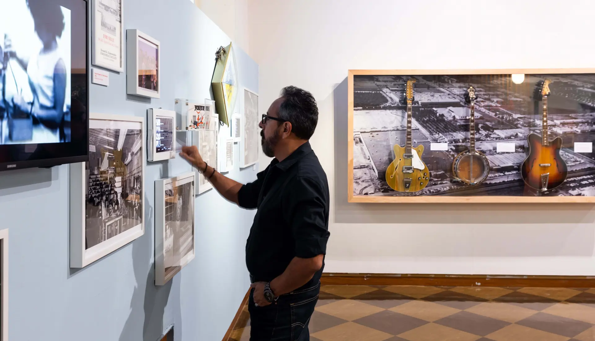 Art on display in the Leo Fender Gallery.