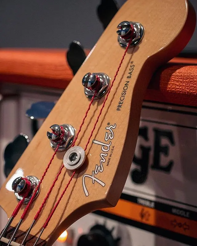A guitar on display in the Leo Fender Gallery.