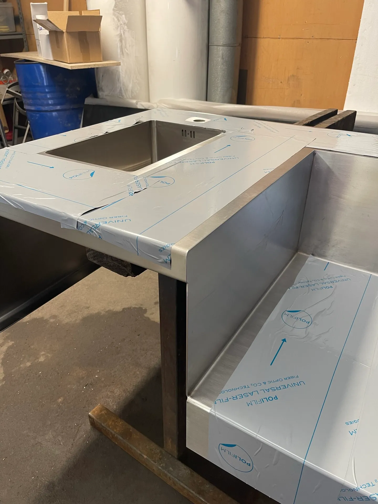 Stainless steel outdoor kitchen