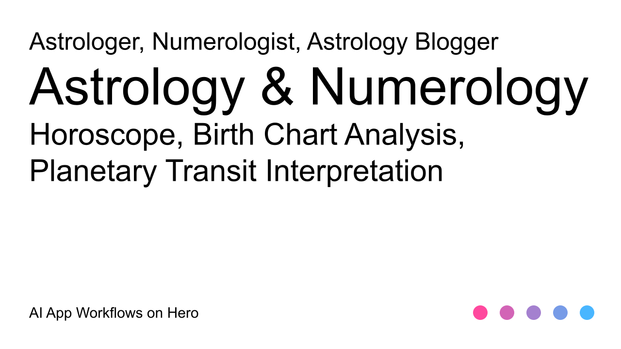 The text Astrology & Numerology and Horoscope, Birth Chart Analysis, Planetary Transit Interpretation on a white background