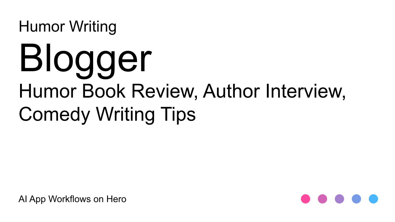 The text Humor Writing with Top AI Apps for Humor Writing Workflows