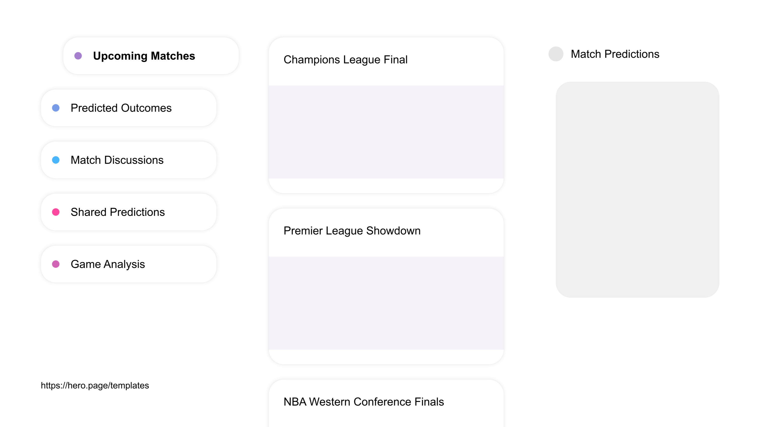 A visual diagram of what a Sports Fan Communities space looks like with relevant lists