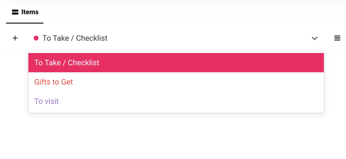 Multiple lists dropdown within a Space