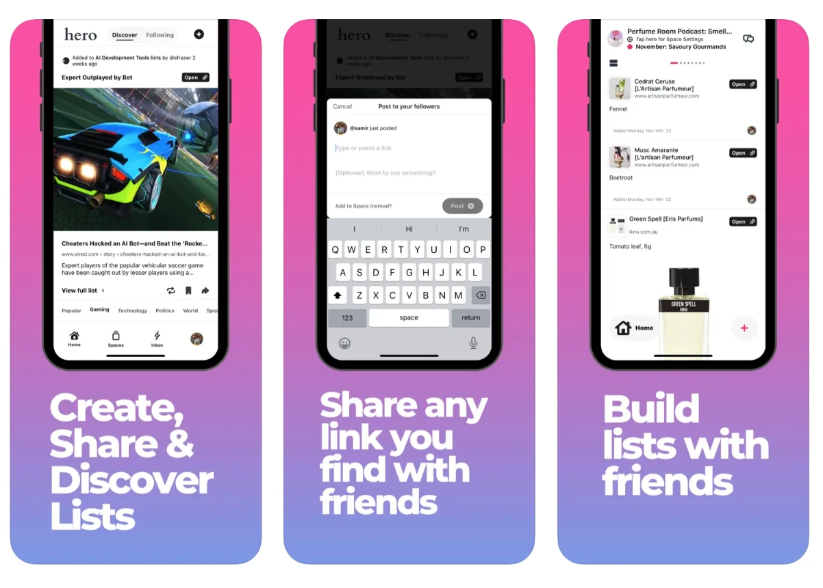 List maker on mobile for sharing lists