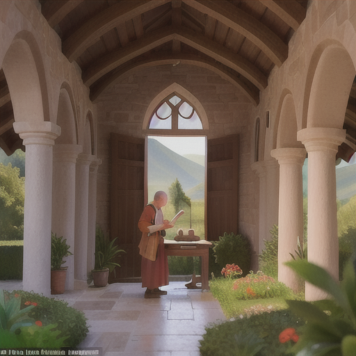 The medieval monastery, nestled in the serene foothills, was a place of solace and learning, with monks meticulously copying texts and tending their gardens.