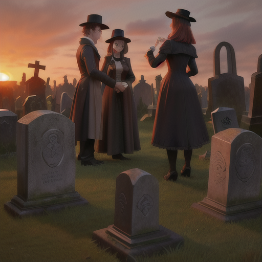 As the sun sinks below the horizon, the ground of an ancient graveyard shudders and alongside weathered tombstones, from behind the mist, a group of vampires clad in Victorian attire rise, thirsting for the new night's first prey.