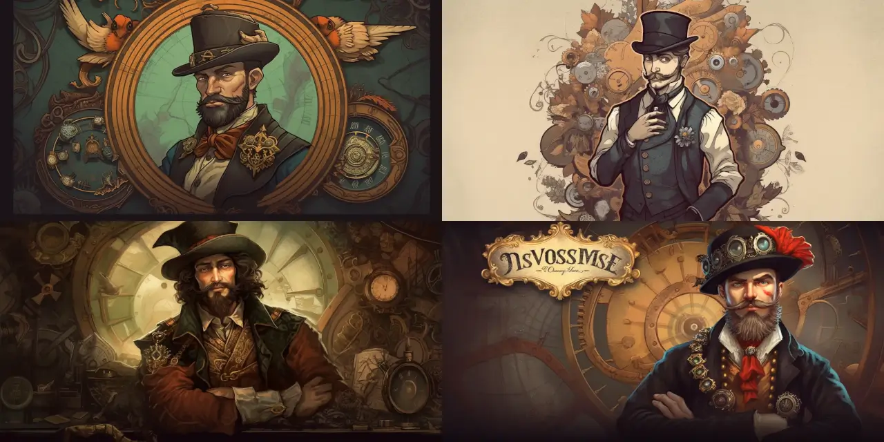 Craft a Custom Profile Picture featuring a {{character}}, adorned in Victorian-era attire with intricate details such as {{detail_1}}, {{detail_2}}, and {{detail_3}}, set within a whimsical steampunk setting, complete with gears, cogs, and {{additional_element}}. The environment should emanate vibes of {{theme_1}} and {{theme_2}} while incorporating a unique art style such as {{art_style}}. Add a touch of individuality by referencing the works of artists like {{artist_1}} and {{artist_2}}. To further enhance the image, employ the chosen medium of {{medium_type}} to create an aesthetically pleasing and captivating profile picture.