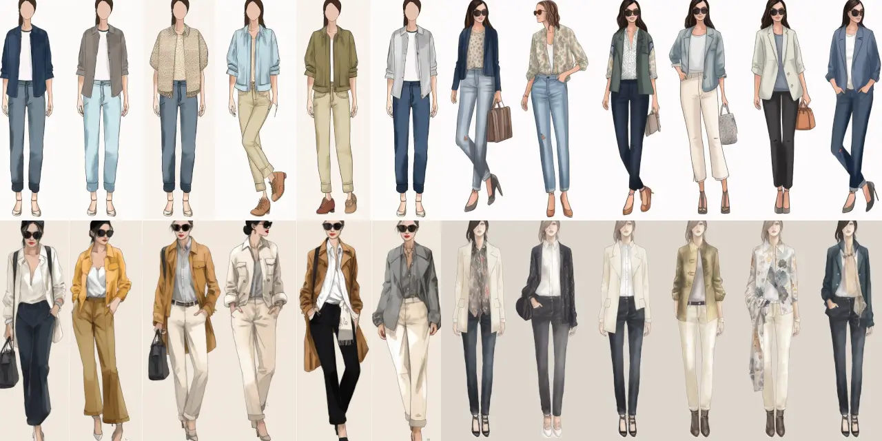 Illustrate a fashion-forward capsule wardrobe that effortlessly transitions from {{time_1}} to {{time_2}} for {{character_type}}. The wardrobe should showcase a combination of {{style_1}}, {{style_2}}, and {{style_3}} elements, featuring {{specific_item_1}}, {{specific_item_2}}, and {{specific_item_3}} as key pieces. Use the artistic inspiration of {{artist_1}} and {{artist_2}} to craft unique patterns or textures, and employ the medium of {{medium_1}} to provide a {{medium_style}} representation. Pay attention to subtle details that evoke a sense of {{feeling_1}} and {{feeling_2}} while maintaining a cohesive balance between style and functionality.