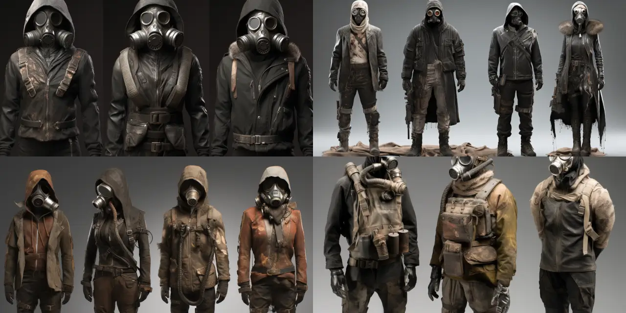 Design a clothing line for a post-apocalyptic world, featuring {{design_element_1}}, {{design_element_2}}, and {{design_element_3}}. Incorporate distressed fabrics and survival elements to capture the essence of the harsh environment. Create unique pieces like {{clothing_item_1}}, {{clothing_item_2}}, and {{clothing_item_3}} that are both functional and stylish. Experiment with the art styles of {{artist_1}}, {{artist_2}}, and {{artist_3}} to convey a feeling of {{theme_1}}, {{theme_2}}, and {{theme_3}}. Bring this dystopian fashion to life using {{medium_1}}, {{medium_2}}, or {{medium_3}} as your chosen artistic medium.