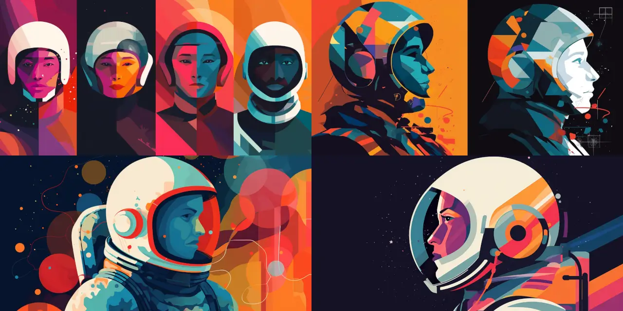 Illustrate a minimalist avatar featuring {{character_1}}, using only abstract shapes, a limited color palette of {{number_of_colors}} colors and stylized elements. The avatar should evoke the themes of {{theme_1}} and {{theme_2}} while incorporating artistic styles such as {{style_1}} and {{style_2}}. Consider referencing artists like {{artist_1}} or {{artist_2}} for inspiration. The final artwork should be reminiscent of a {{medium_1}} piece, showcasing a perfect balance between minimalism and expressiveness.