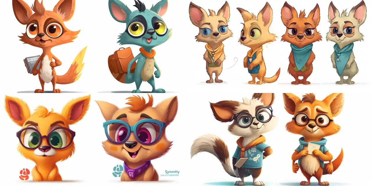 Design a colorful, fun, and cute animal-based mascot for a children's educational brand, "{{brand_name}}". The mascot should be a fusion of {{animal_1}} and {{animal_2}}, with a unique twist that embodies the brand's core values: {{value_1}}, {{value_2}}, and {{value_3}}. The style should be a mix of cartoon and {{art_style}}, making the mascot both engaging and memorable. Incorporate the brand name "{{brand_name}}" seamlessly in the mascot design as it showcases a sense of wonder, learning, and exploration.