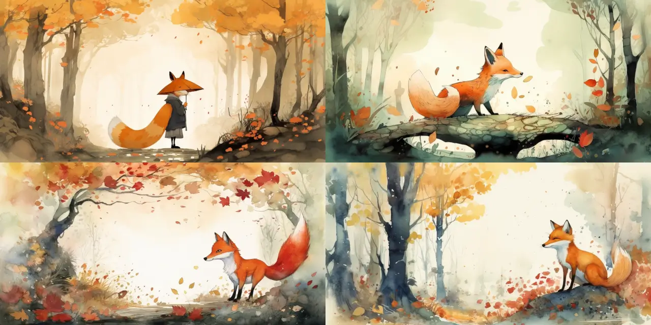 Design a charming, anthropomorphic {{forest_animal}} in a magical {{setting}} for a Cartoon Character Design, featuring {{unique_feature_1}} and {{unique_feature_2}}. The character should evoke a strong sense of {{theme_1}} and {{theme_2}}, while the setting should be inspired by the style of {{artist_1}} and {{artist_2}}. Use {{medium_1}} and {{medium_2}} to create a visually stunning and enchanting piece that captures the imagination.