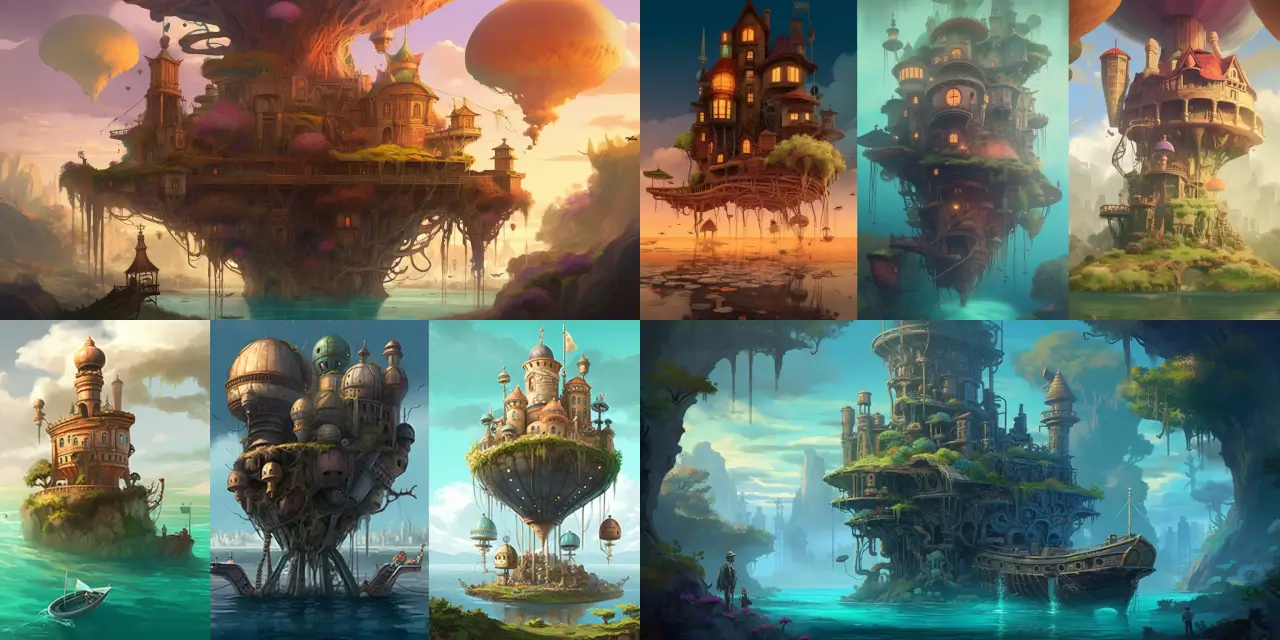 Design a surreal dreamscape where a 3D modeled character, {{character_type}}, is simultaneously experiencing different worlds by stepping through magical doorways. Each doorway leads to a unique environment, such as {{world_1}}, {{world_2}}, and {{world_3}}. Incorporate a distinct art style for each world, such as {{style_1}}, {{style_2}}, and {{style_3}}, drawing inspiration from artists like {{artist_1}} and {{artist_2}}. The character should express a strong emotion, such as {{emotion_1}}, as they navigate through these worlds. The final design could be a combination of mediums like {{medium_1}} and {{medium_2}} to achieve a dreamlike and otherworldly effect.