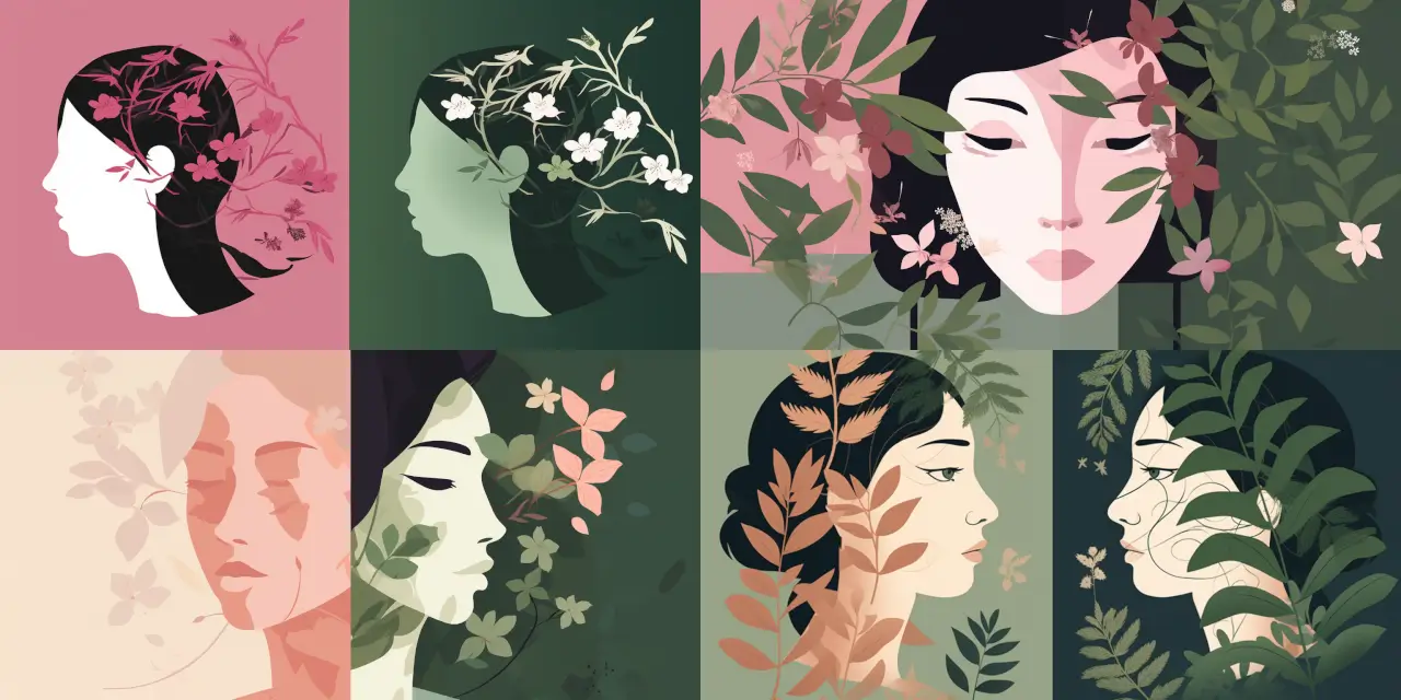 Illustrate a minimalist avatar incorporating {{nature_element_1}} and {{nature_element_2}} from a selection of nature elements such as flowers, leaves, vines, and branches. The avatar should reflect a sense of serenity, balance, and harmony with nature, while maintaining a visually appealing and simple design. Use a minimalistic art style, similar to the aesthetics found in works by artists like Piet Mondrian or Kazimir Malevich. Experiment with color, shape, and composition to create a unique and captivating representation of the avatar, staying true to the minimalist essence. Minimalist Nature-Inspired Avatar.