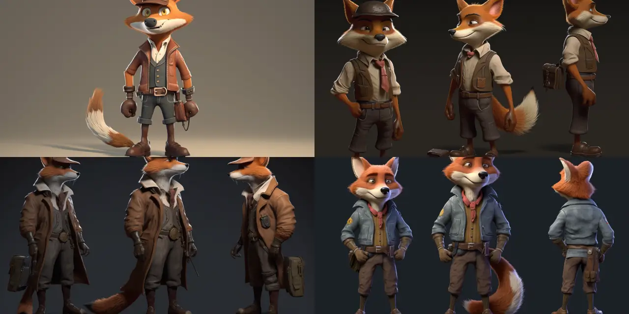 Render an image of a charming cartoon {{animal_species}} anthropomorphized with human clothing and accessories. The character should be wearing a {{clothing_item_1}}, {{clothing_item_2}}, and accessorized with {{accessory_1}}. Make sure to include unique features representative of their species, such as {{unique_feature_1}} and {{unique_feature_2}}. The style should be reminiscent of {{artist_reference}}, and the medium should be a blend of {{medium_1}} and {{medium_2}}. Convey a sense of {{theme_1}} in the illustration, capturing their personality and creating a visually engaging cartoon avatar.