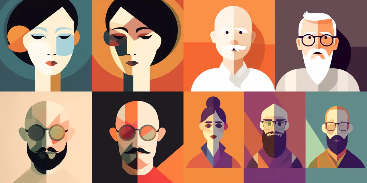 Create a minimalist avatar design, featuring {{number_of_characters}} character(s) with a well-balanced use of white space and subtle facial features. The design should emphasize simplicity, incorporating elements such as {{element_1}}, {{element_2}}, and {{element_3}}. The character(s) may portray emotions like {{emotion_1}} or {{emotion_2}}, and should be inspired by the unique style of artists like {{artist_1}} or {{artist_2}}. Use a medium such as {{medium_1}} or {{medium_2}} to effectively capture the essence of minimalism in the avatar design.