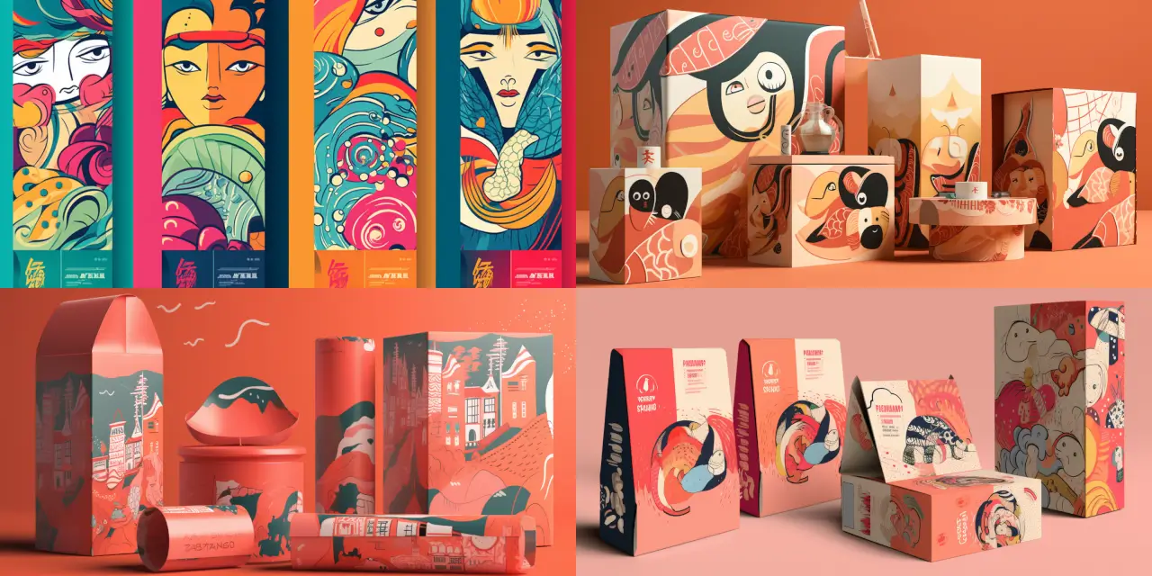 Illustrate a vibrant food packaging design for a sushi restaurant, featuring a lively group of {{sushi_characters_number}} animated sushi characters, including {{sushi_character_1}}, {{sushi_character_2}}, and {{sushi_character_3}}, playfully interacting with {{chopsticks_number}} set of chopsticks. Incorporate a dynamic art style, such as {{art_style_1}} or {{art_style_2}}, to evoke feelings of {{emotion_1}} and {{emotion_2}}. The design should emphasize unique elements, reminiscent of famous artists like {{artist_1}} and {{artist_2}}. The composition may include a mix of mediums, such as {{medium_1}} and {{medium_2}}, to create an eye-catching and memorable design that captures the essence of the sushi dining experience.