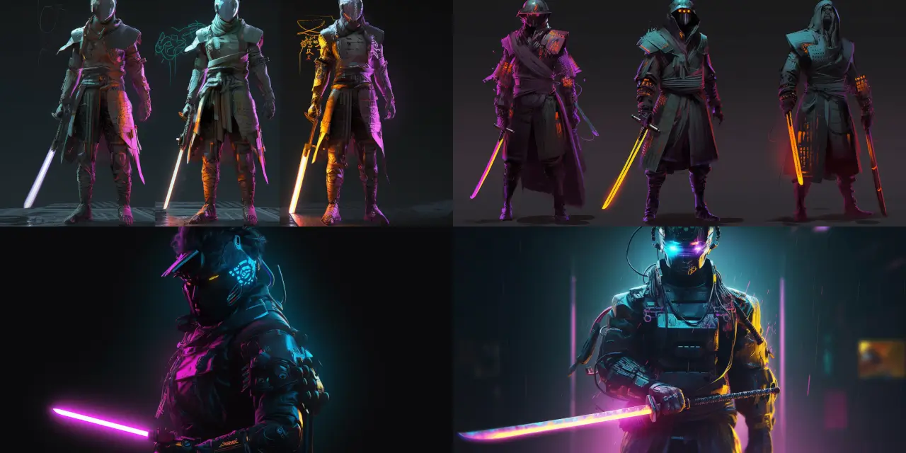 Design a {{style_1}} character: a {{occupation_1}} with {{feature_1}} armor, {{trait_1}} features, and wielding a {{weapon_1}} with {{effect_1}}. Emphasize the unique elements of {{setting_1}} and combine this with a touch of {{art_style_1}} in your approach.