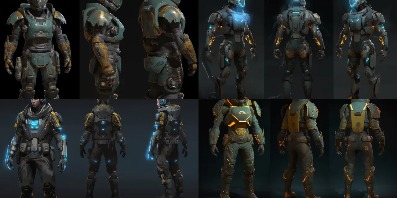 Design a dystopian rebel leader, {{leader_name}}, wearing upcycled power armor crafted from the remnants of a {{technology_origin_1}} and {{technology_origin_2}}. This armor, full of unique features, should demonstrate a blend of various technologies and embody the spirit of resistance. Equip the leader with energy-infused dual pistols, glowing with {{pistol_glow_color}} energy, symbolizing their intense power and determination. The background should feature their technologically advanced resistance force, including {{resistance_member_1}}, {{resistance_member_2}}, and {{resistance_member_3}}, showcasing diverse futuristic weaponry and tactical gear. The overall style should reflect a dystopian setting with elements of cyberpunk, solarpunk, and hints of {{additional_influence_style}}.