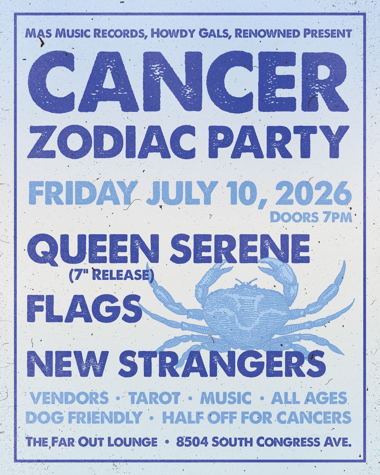 Cancer Zodiac Party w/ Queen Serene, Flags, New Strangers, Vendors and More
