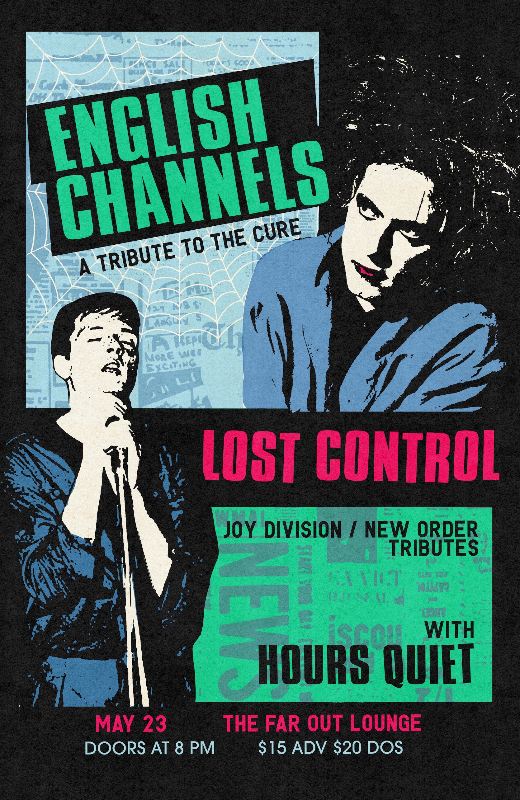 The English Channels (Cure Tribute) w/ Lost Control (Joy Division / New Order) and Hours Quiet