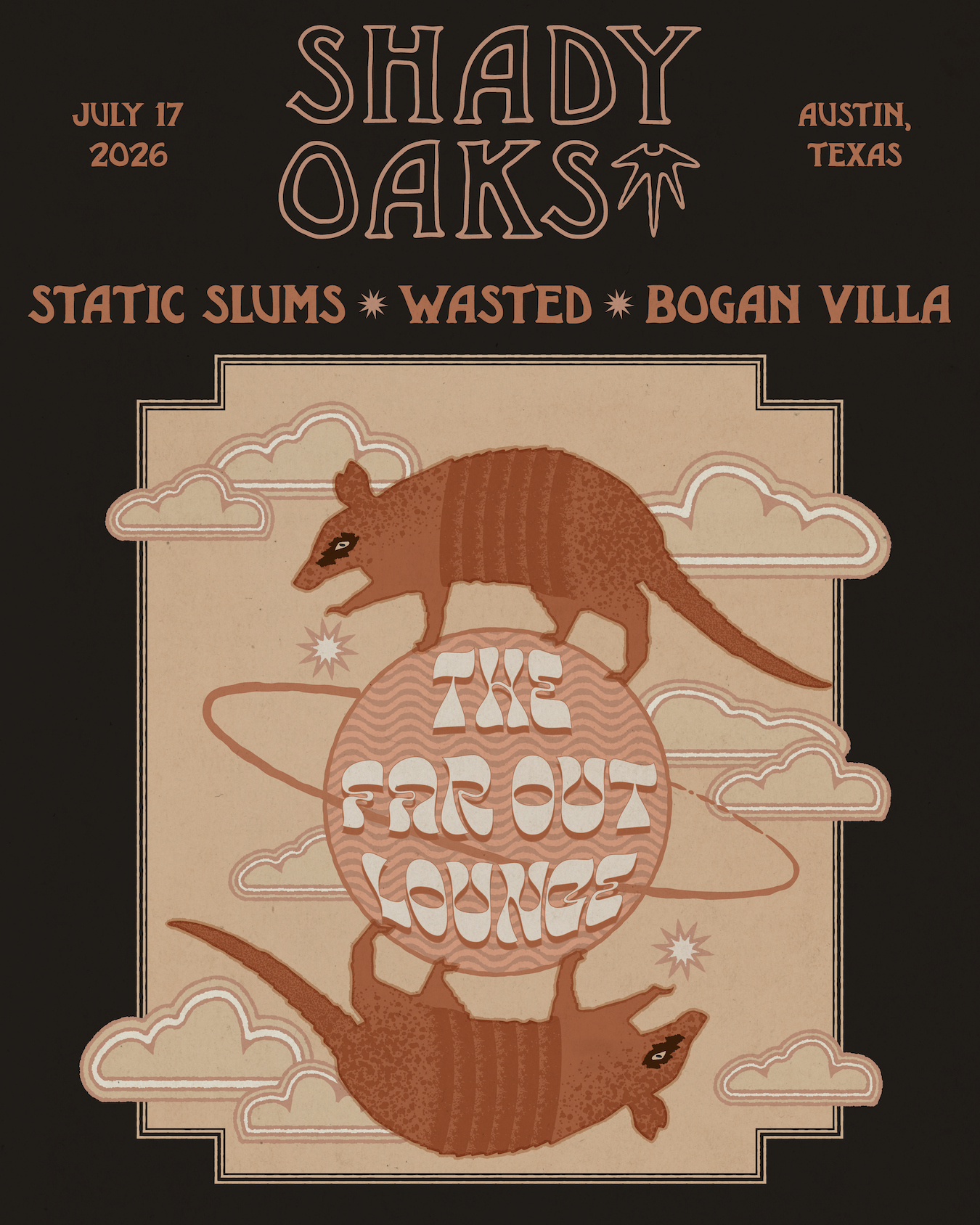 Shady Oaks w/ WASTED, Bogan Villa, Static Slums