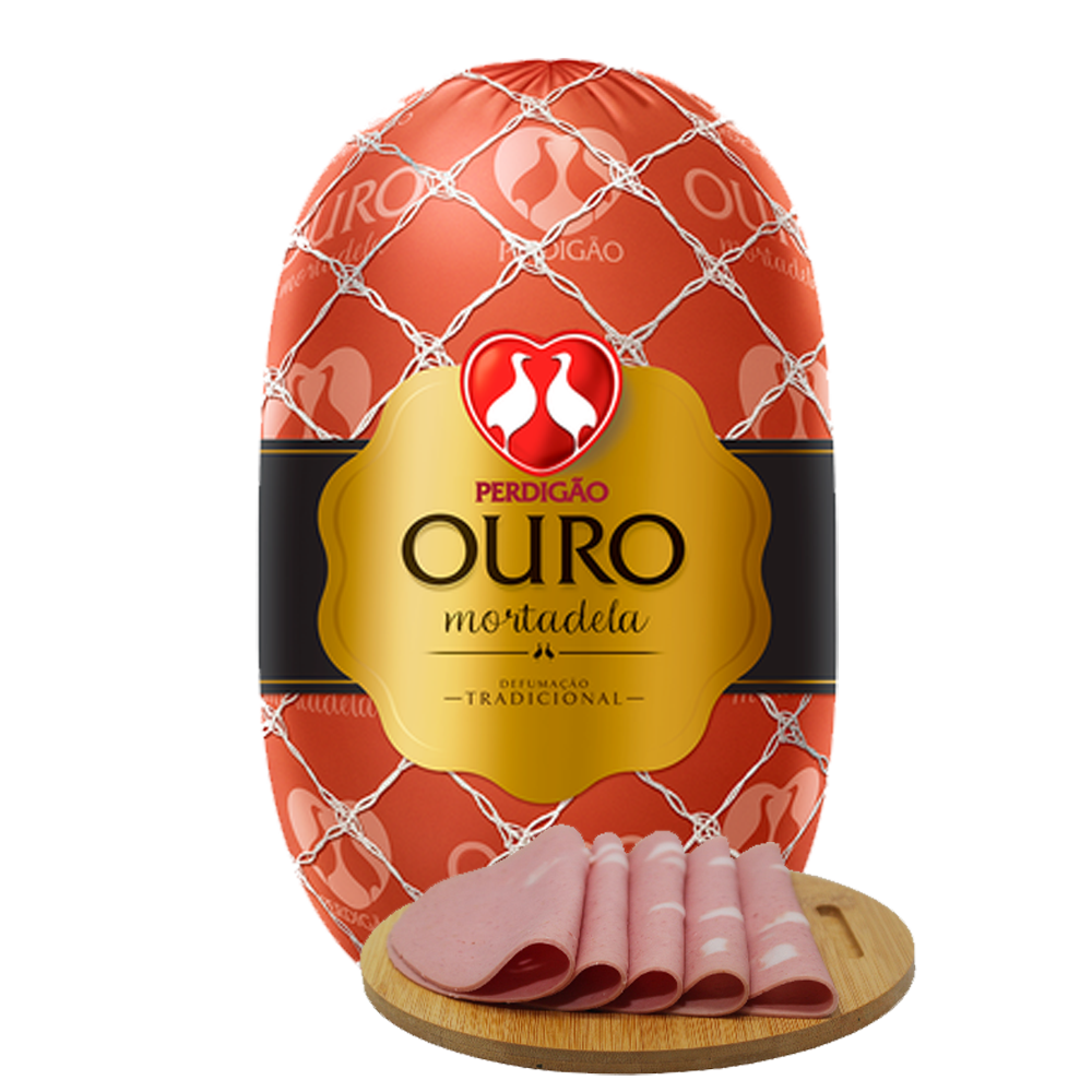 Mortadela Defumada Ouro Perdigão (Peça/Pedaço/Fatiada)