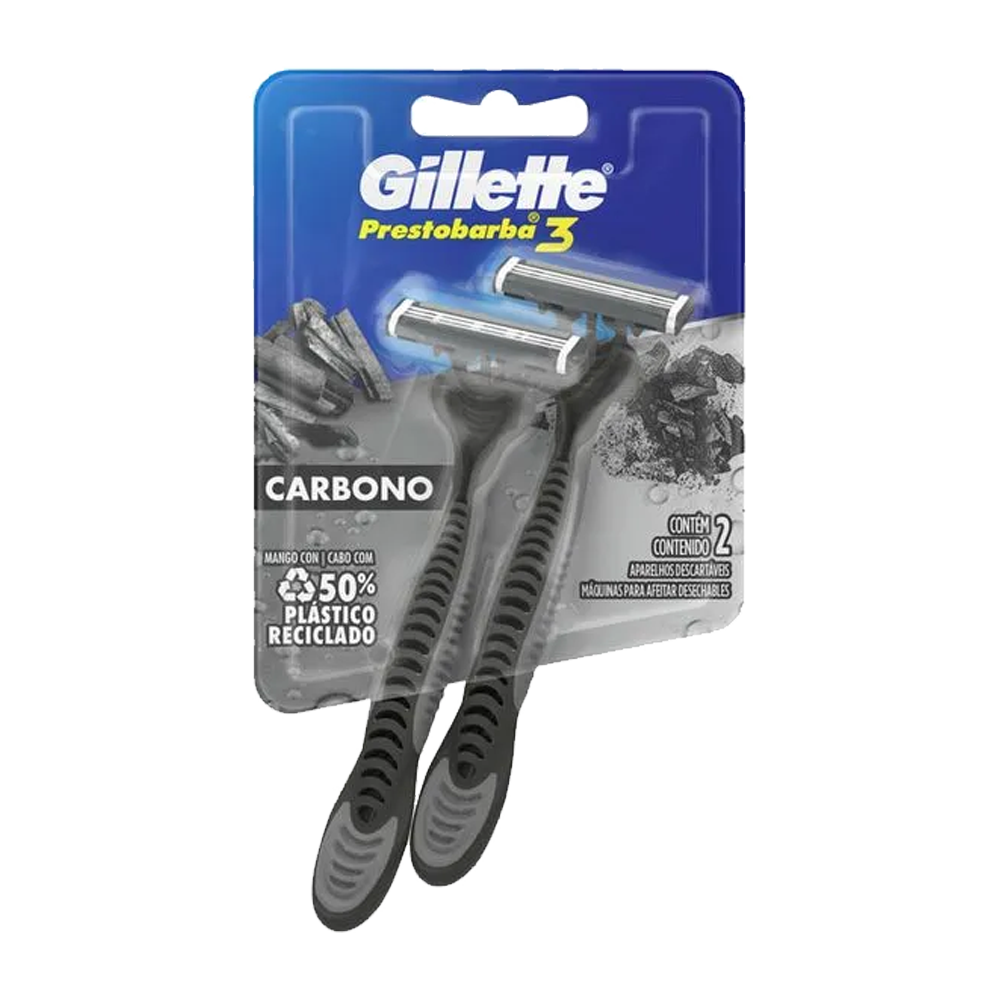 Aparelho de Barberar Gillette Presto 3 Carbono