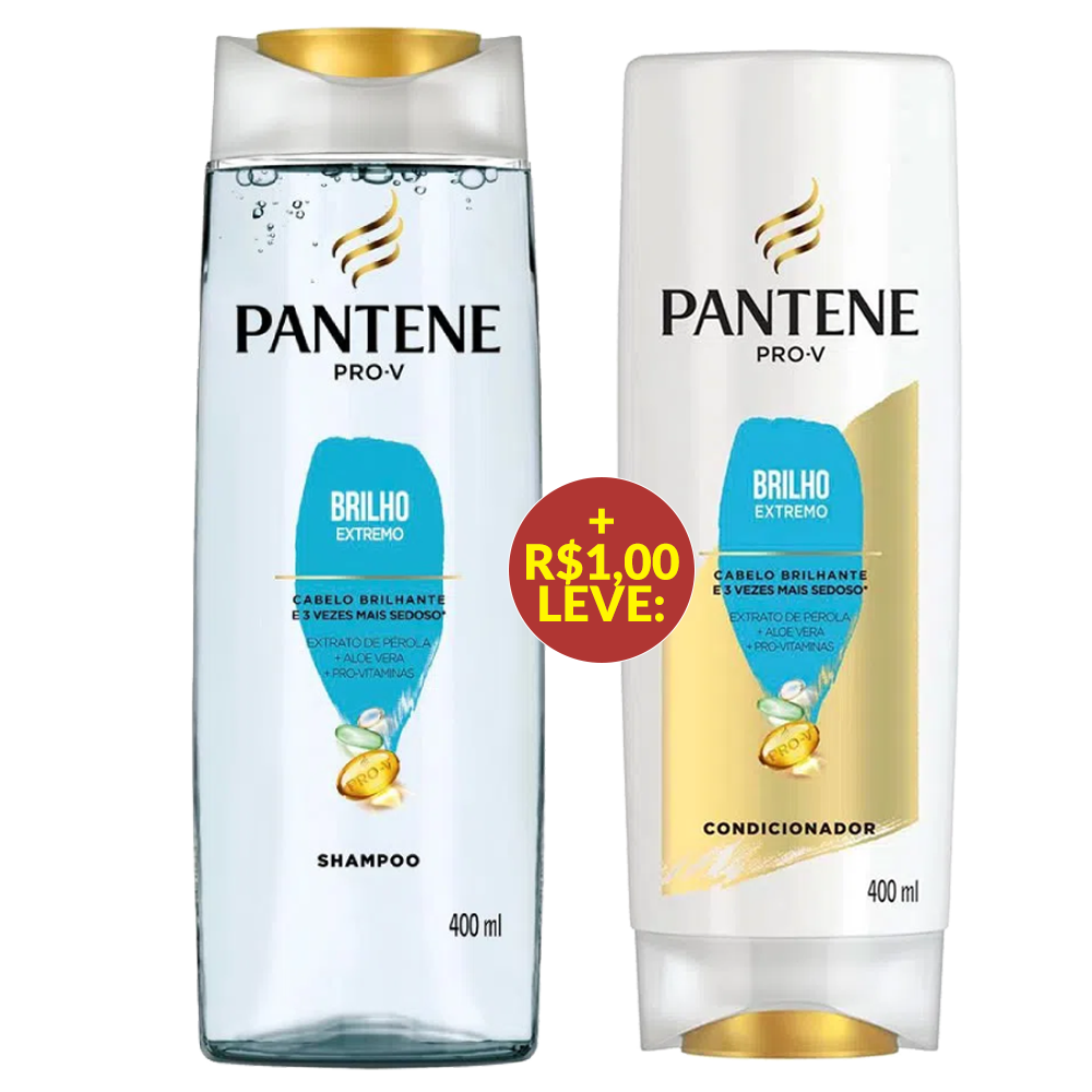 Shampoo Pantene - Na Compra 01 Shampoo + R$ 1,00 Leve 01 Condicionador Pantene 400ML