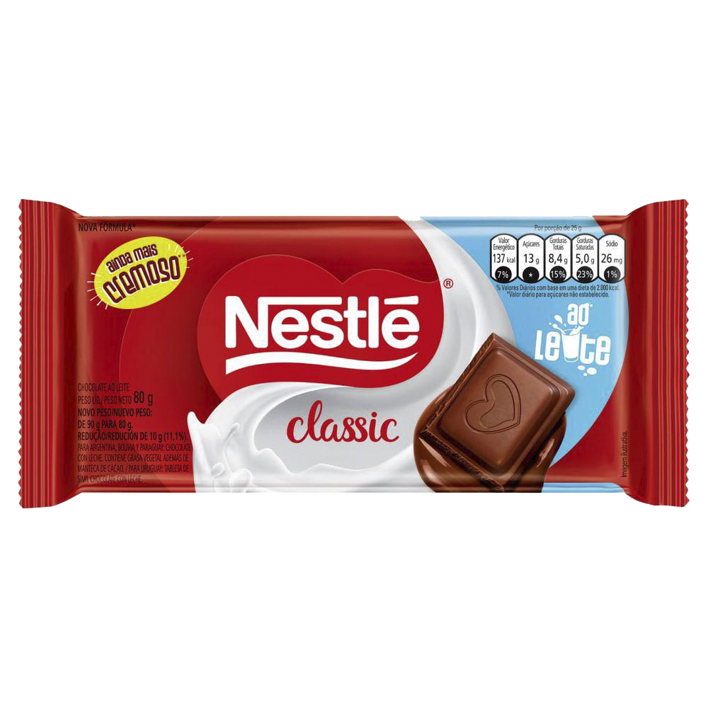 Chocolate Nestlé 80G - R$ 6,65-  50% DESC.NA 2. UNIDADE - A UNIDADE SAI POR 