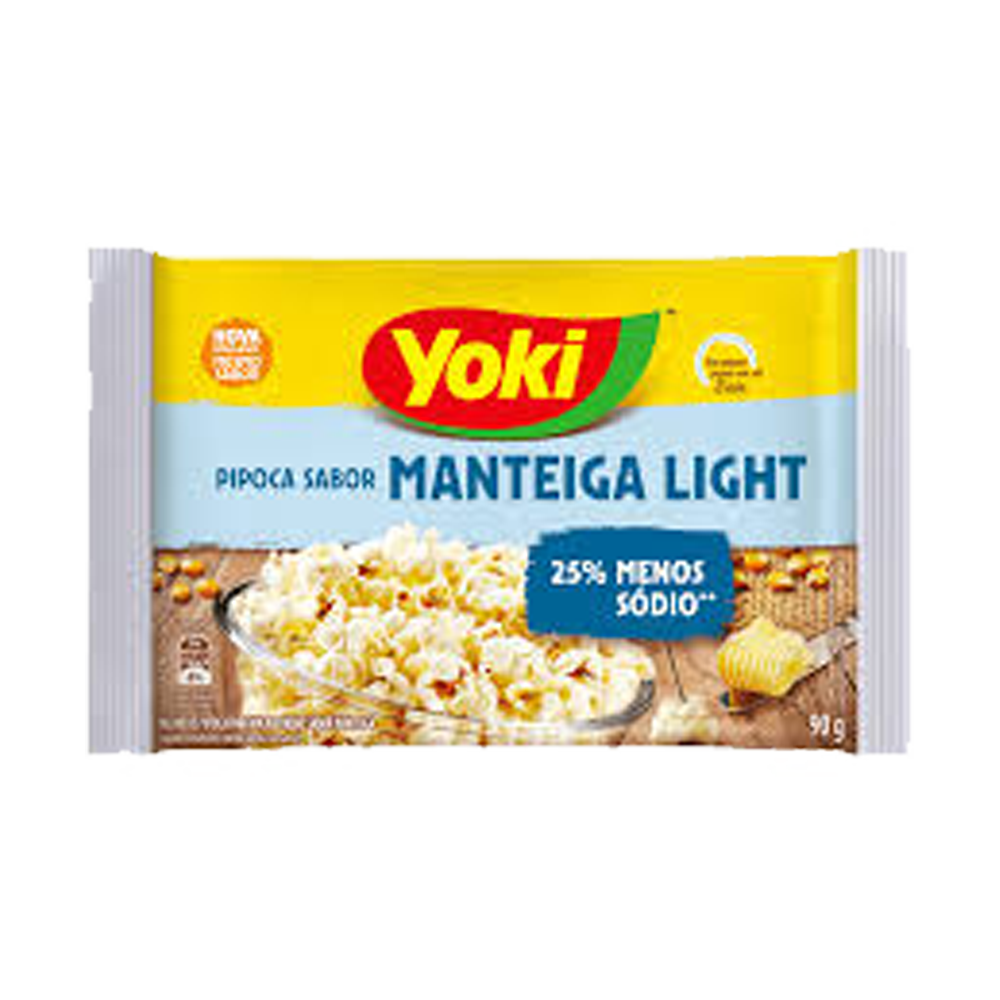 Milho de Pipoca P/Micro-ondas Yoki Menos Sódio 