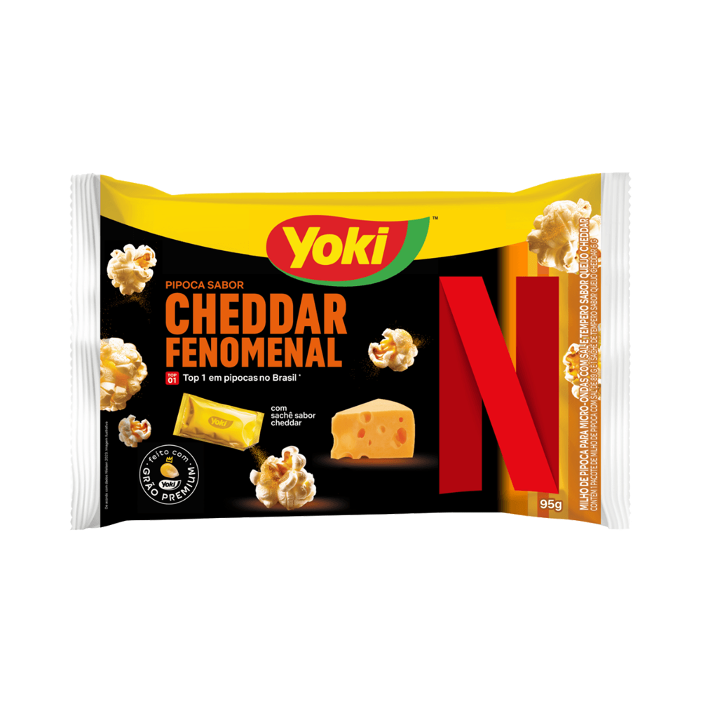 Milho de Pipoca P/Micro-ondas Yoki Netflix