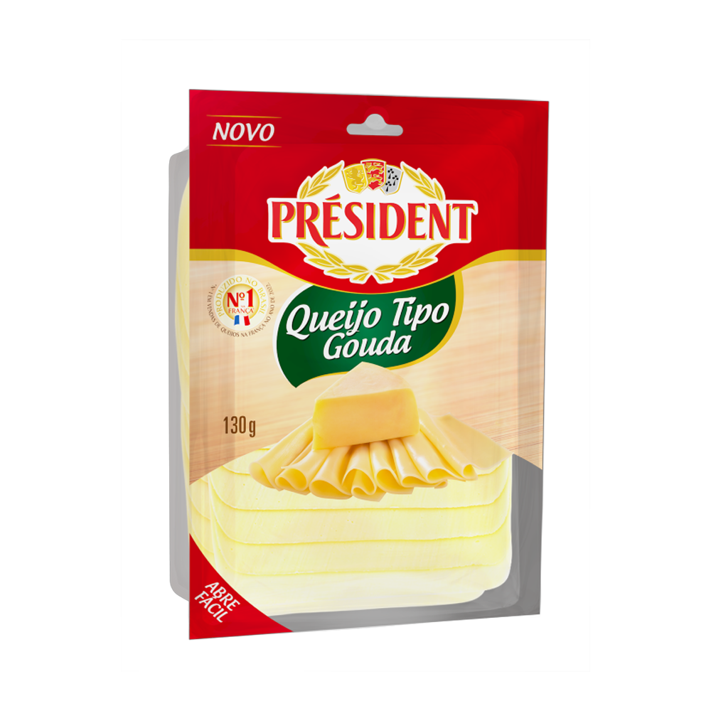 Queijo Gouda Fatiado President