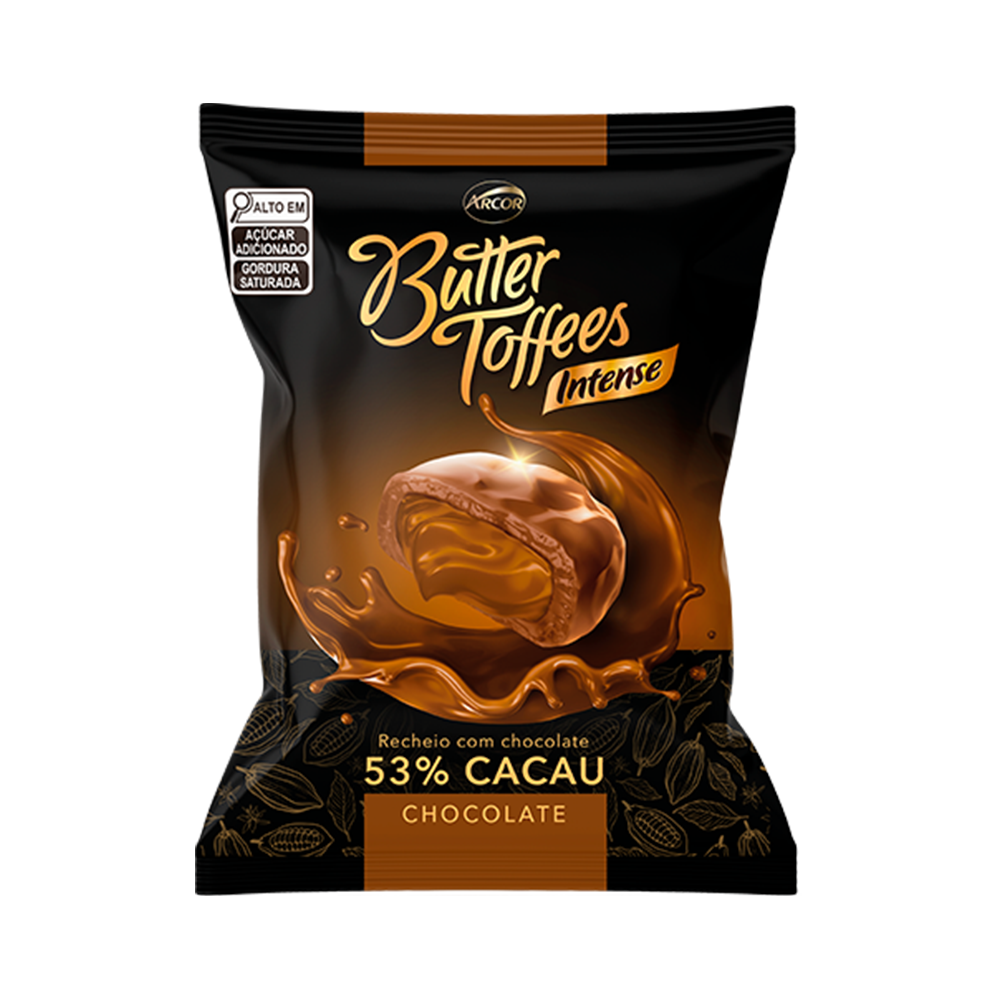 Bala Butter Toffees Arcor 53% Cacau