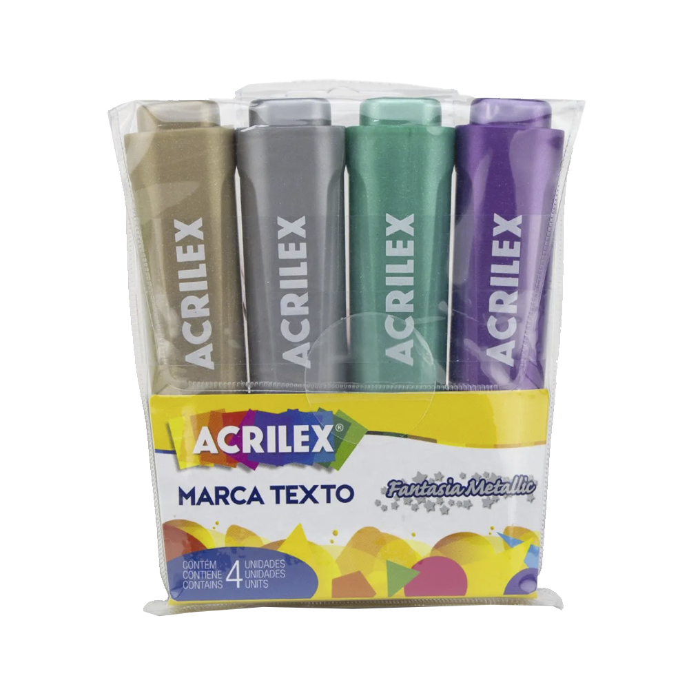 Marca Texto Acrilex Fantasia Metallic