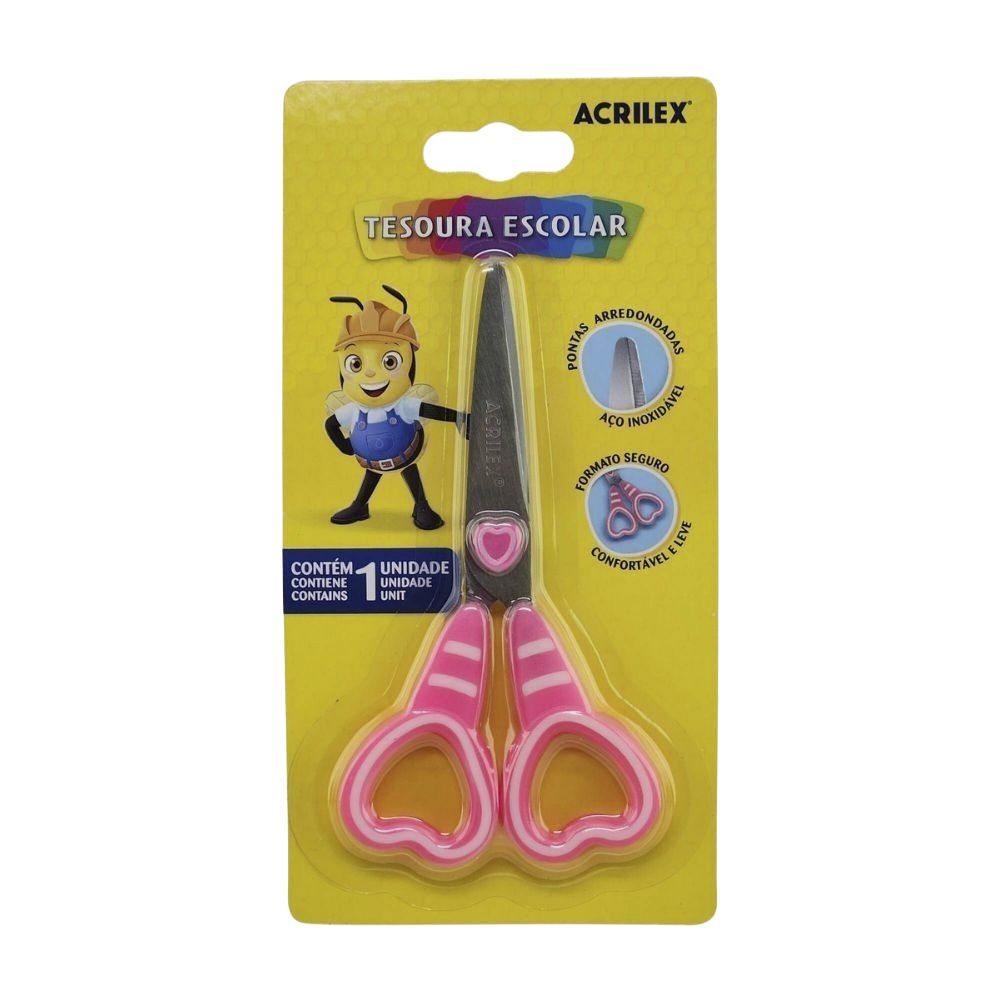 Tesoura Escolar Acrilex Coração
