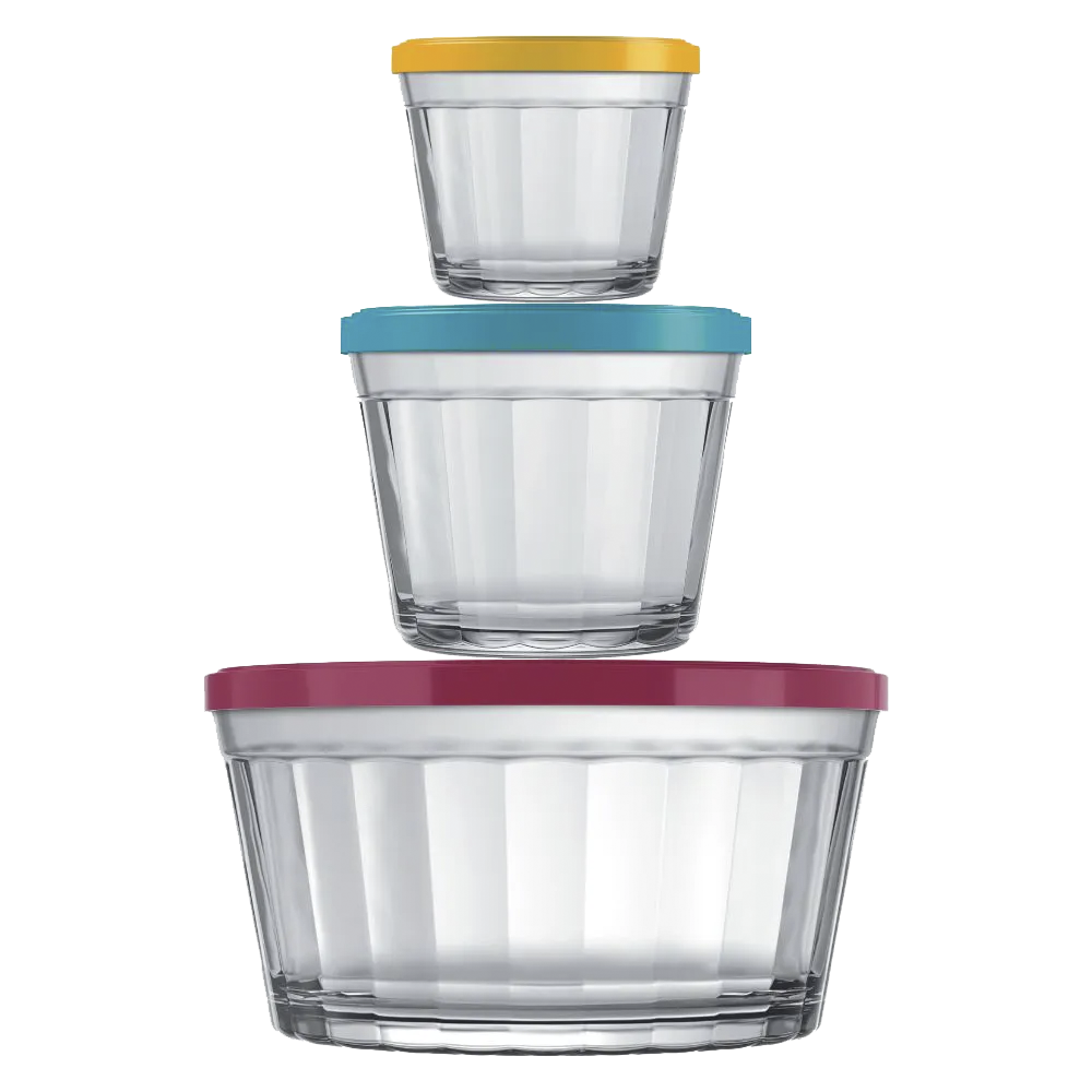 Conjunto de Tigelas Americanas C/Tampa 150ML 350ML 600ML