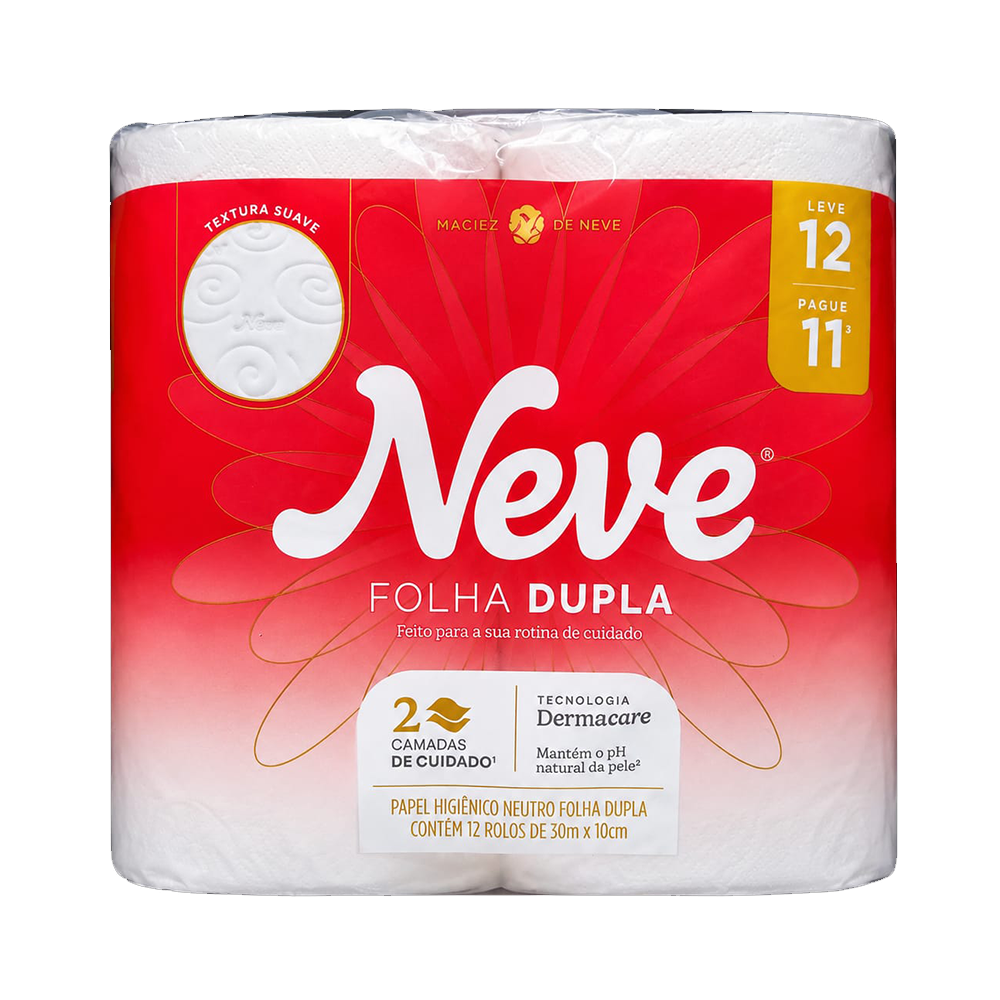 Papel Higiênico Neve Folha Dupla 30M