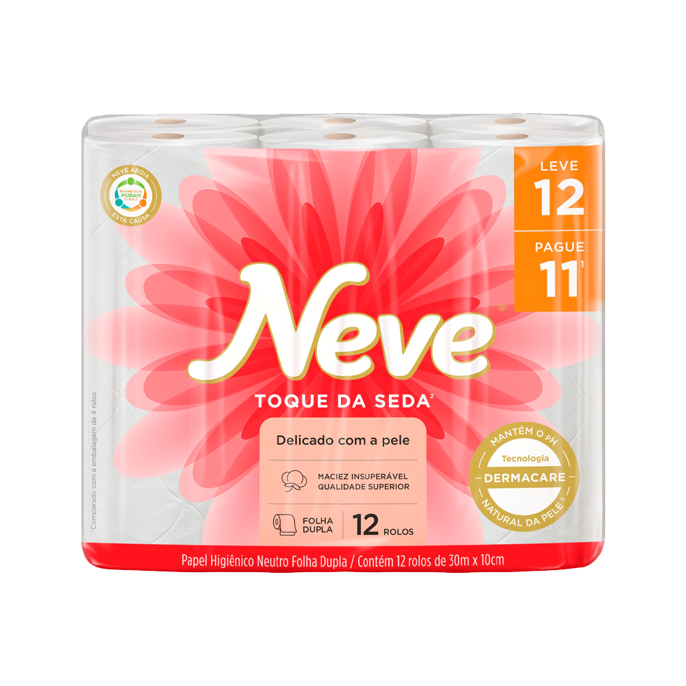 Papel Higiênico Neve Folha Dupla 30M 