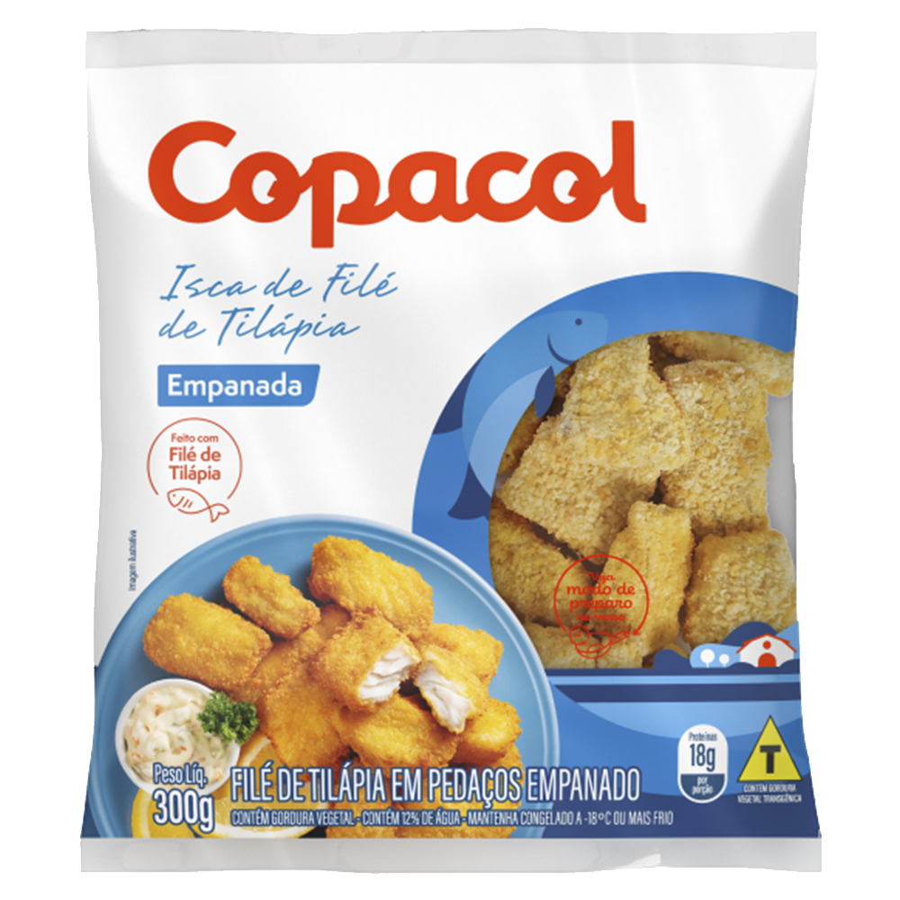 Iscas de Filé de Tilápia Copacol