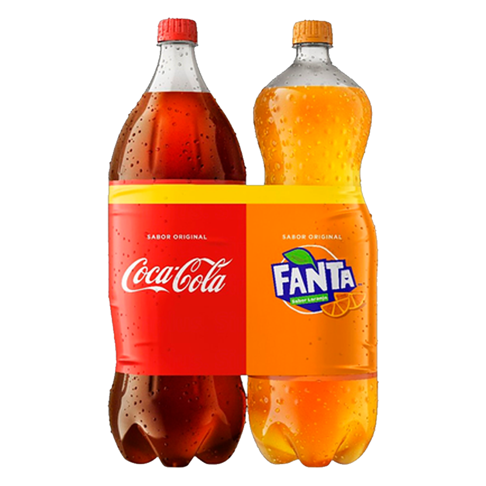 Refrigerante Coca Cola 2L + Fanta Laranja 2L