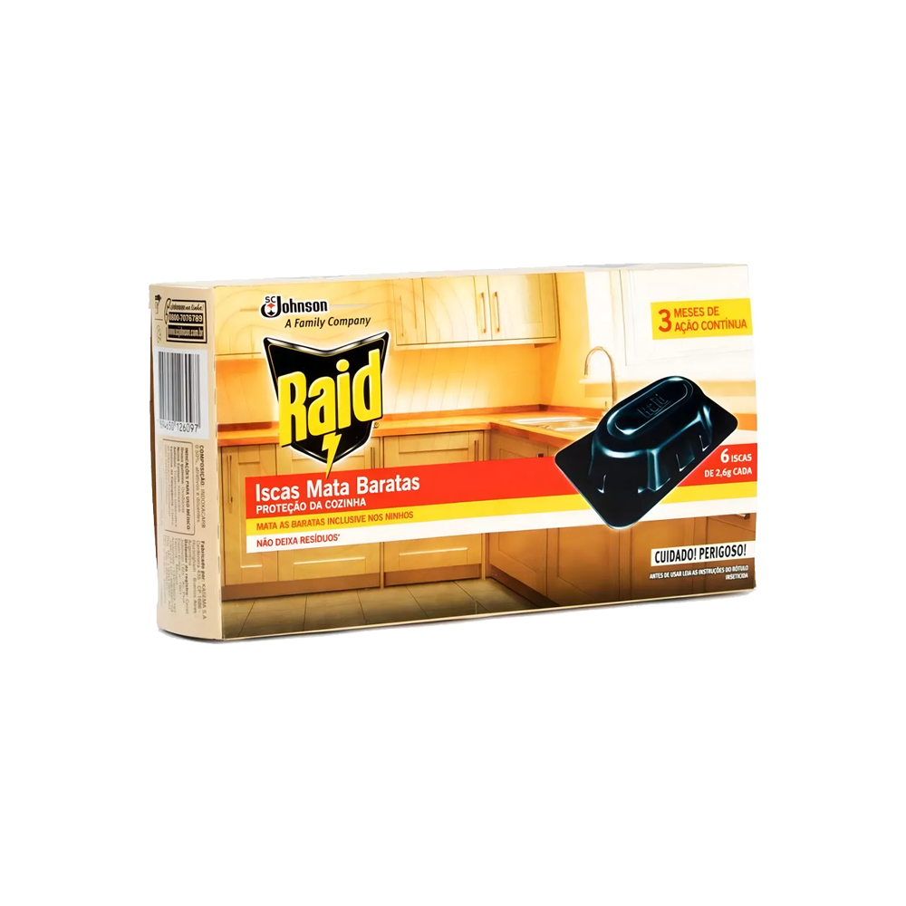  Raid Exterminador Mata Barata 2,6G C/6 