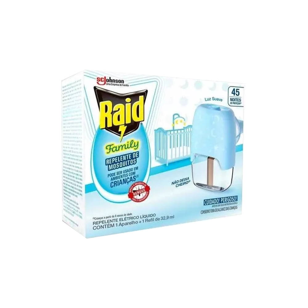 Raid Elétrico 45 Noites Aparelho+Refil 32,9ML
