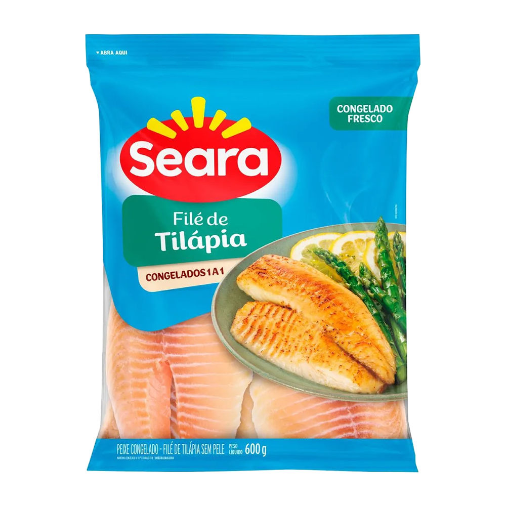 Filé de Tilápia S/Pele Congelado Seara