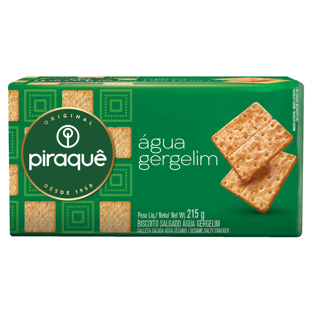 Biscoito Piraque Água/Gergelim