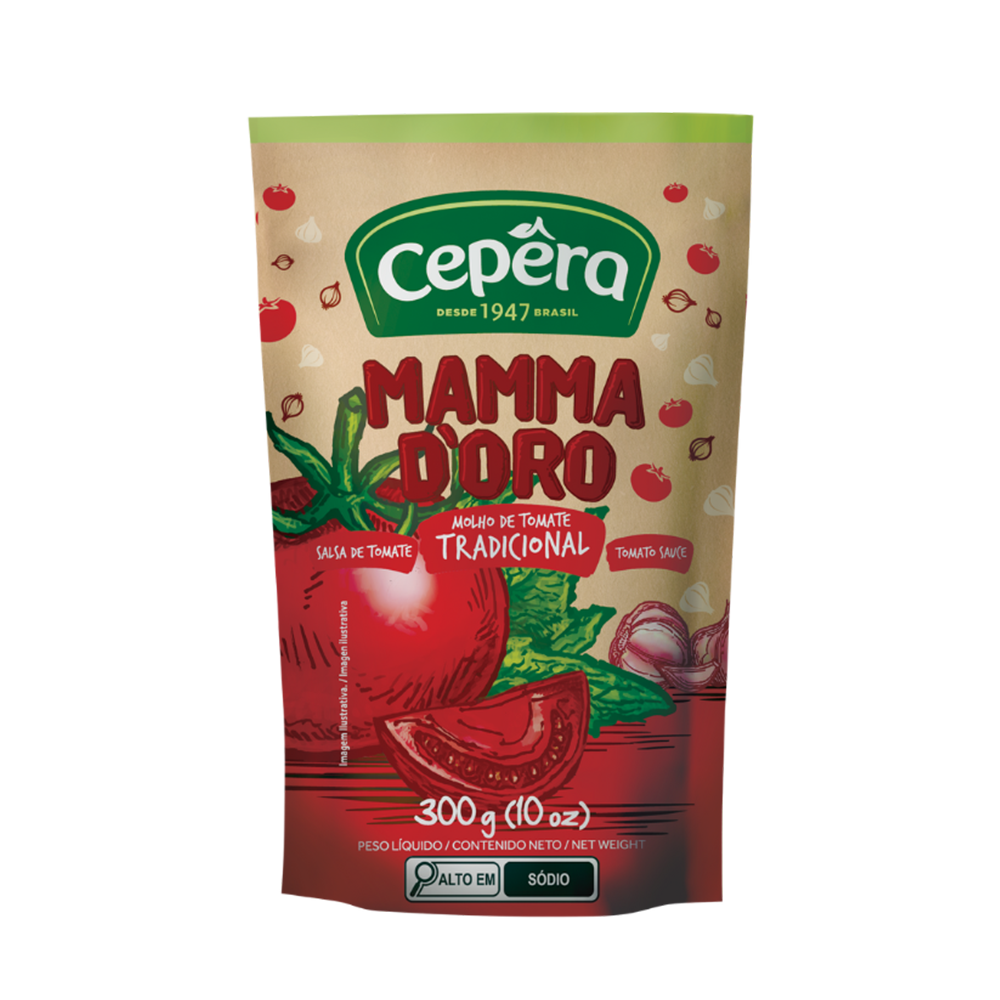 Molho de Tomate Cepêra Mamma D'oro Tradicional