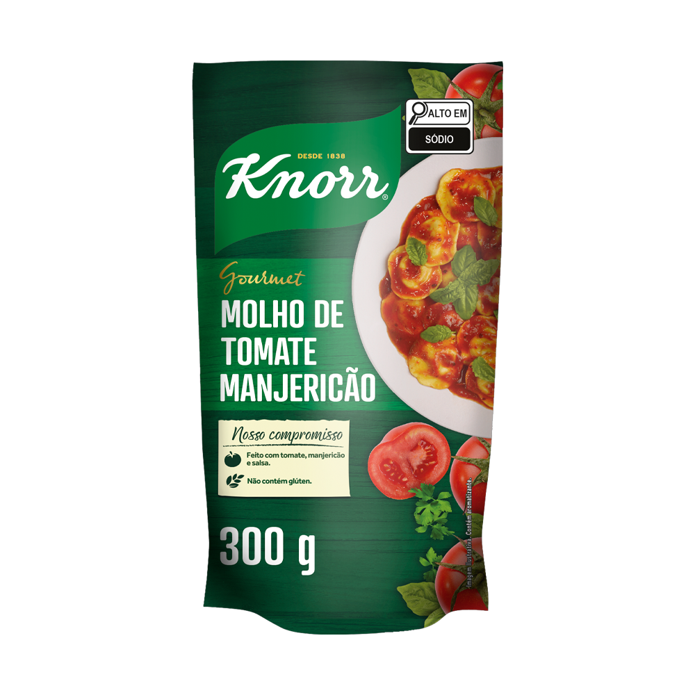 Molho de Tomate Knorr Manjericão Gourmet